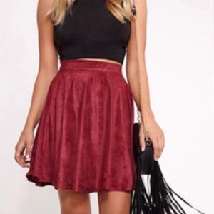 Lucy Paris suede skirt